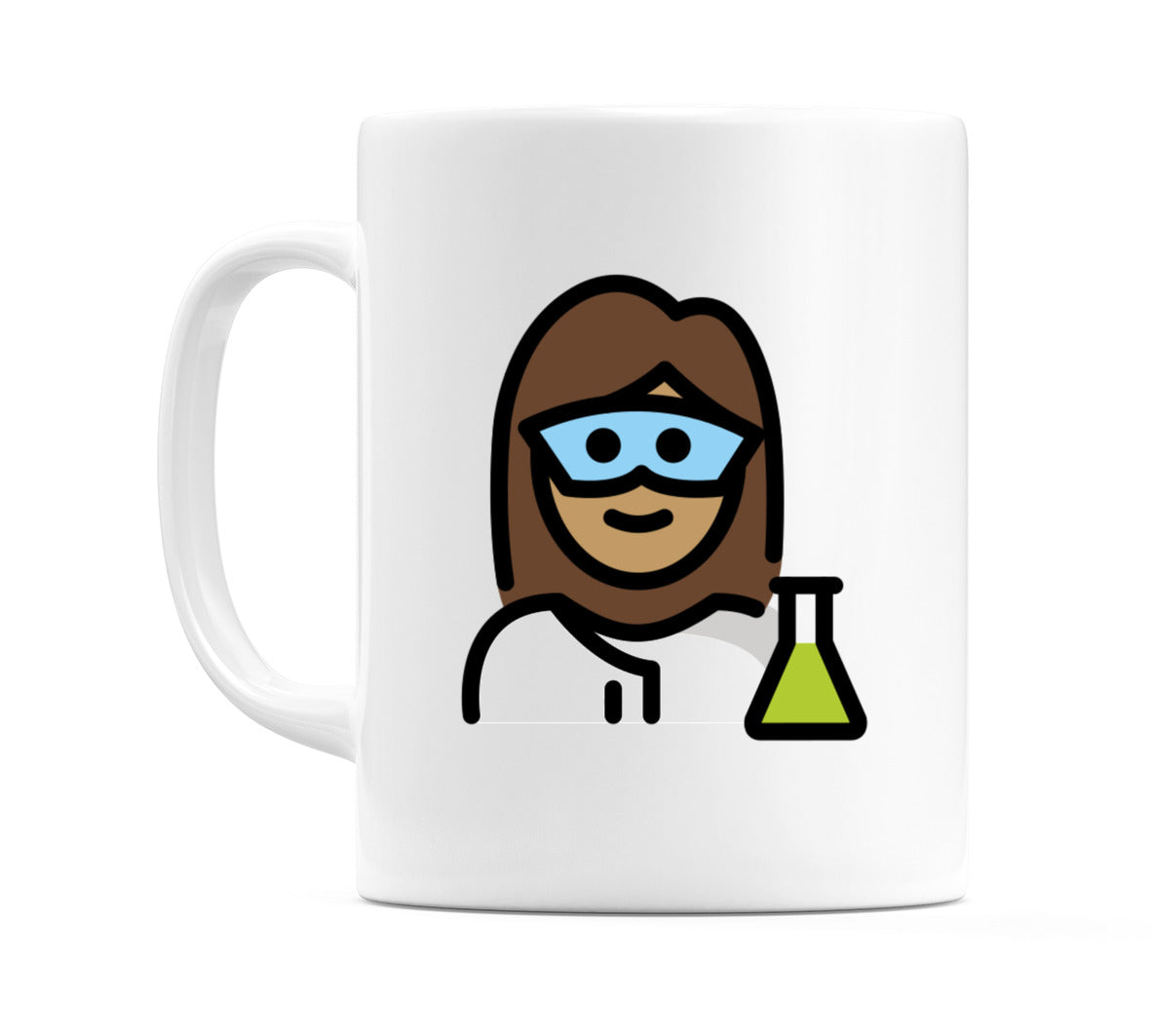 Female Scientist: Medium Skin Tone Emoji Mug