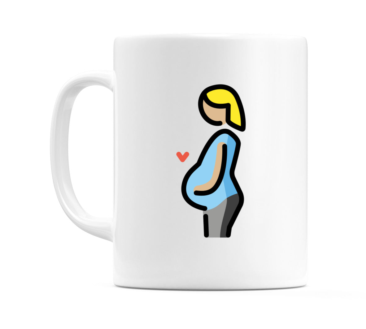 Pregnant Female: Medium-Light Skin Tone Emoji Mug