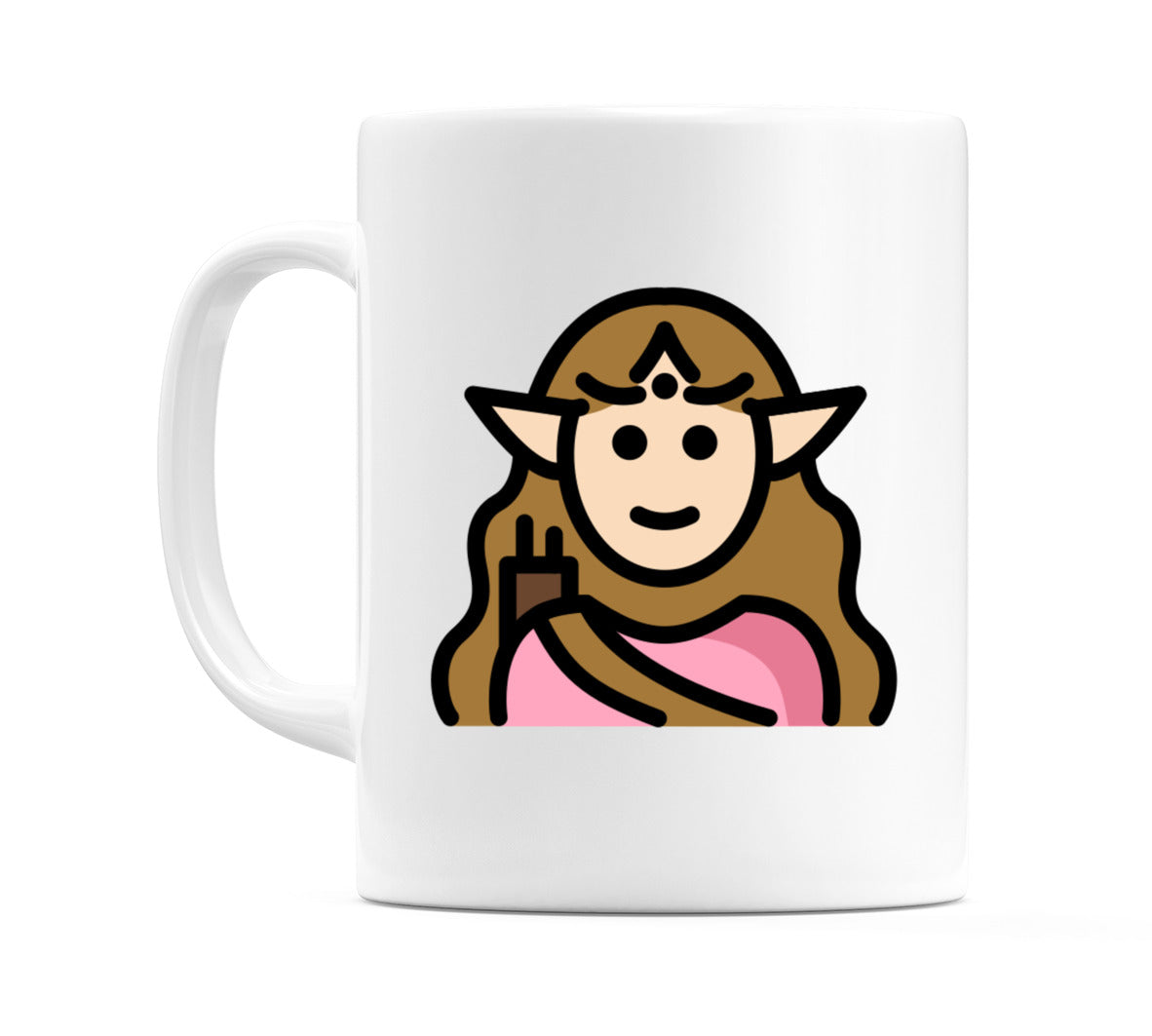 Female Elf: Light Skin Tone Emoji Mug