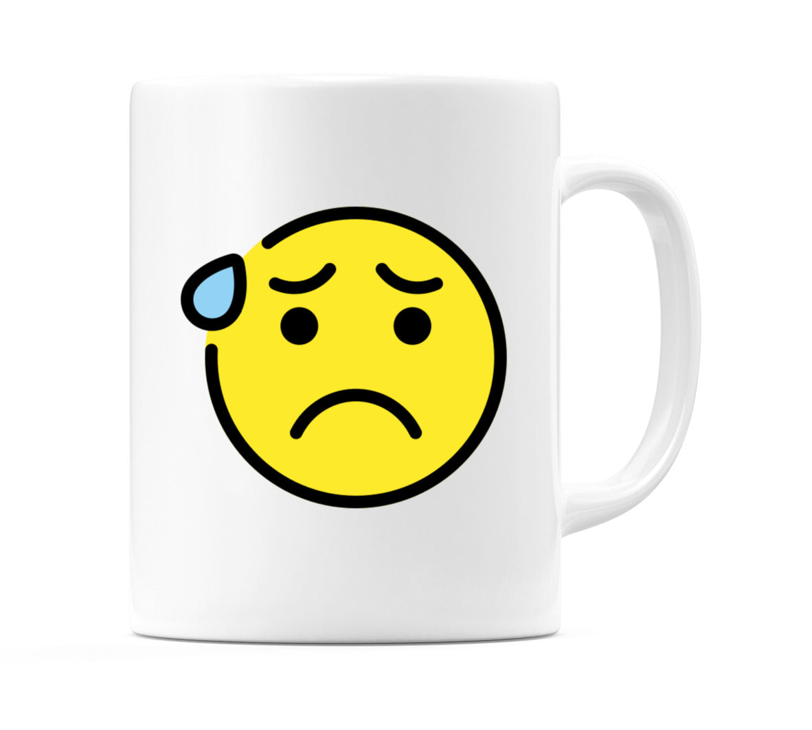 Anxious Face With Sweat Emoji Mug