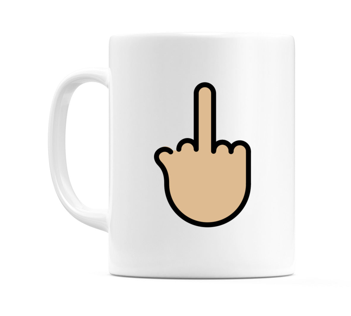 Middle Finger: Medium-Light Skin Tone Emoji Mug