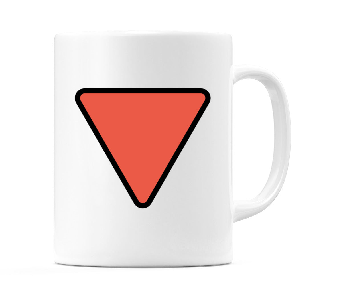 Red Triangle Pointed Down Emoji Mug