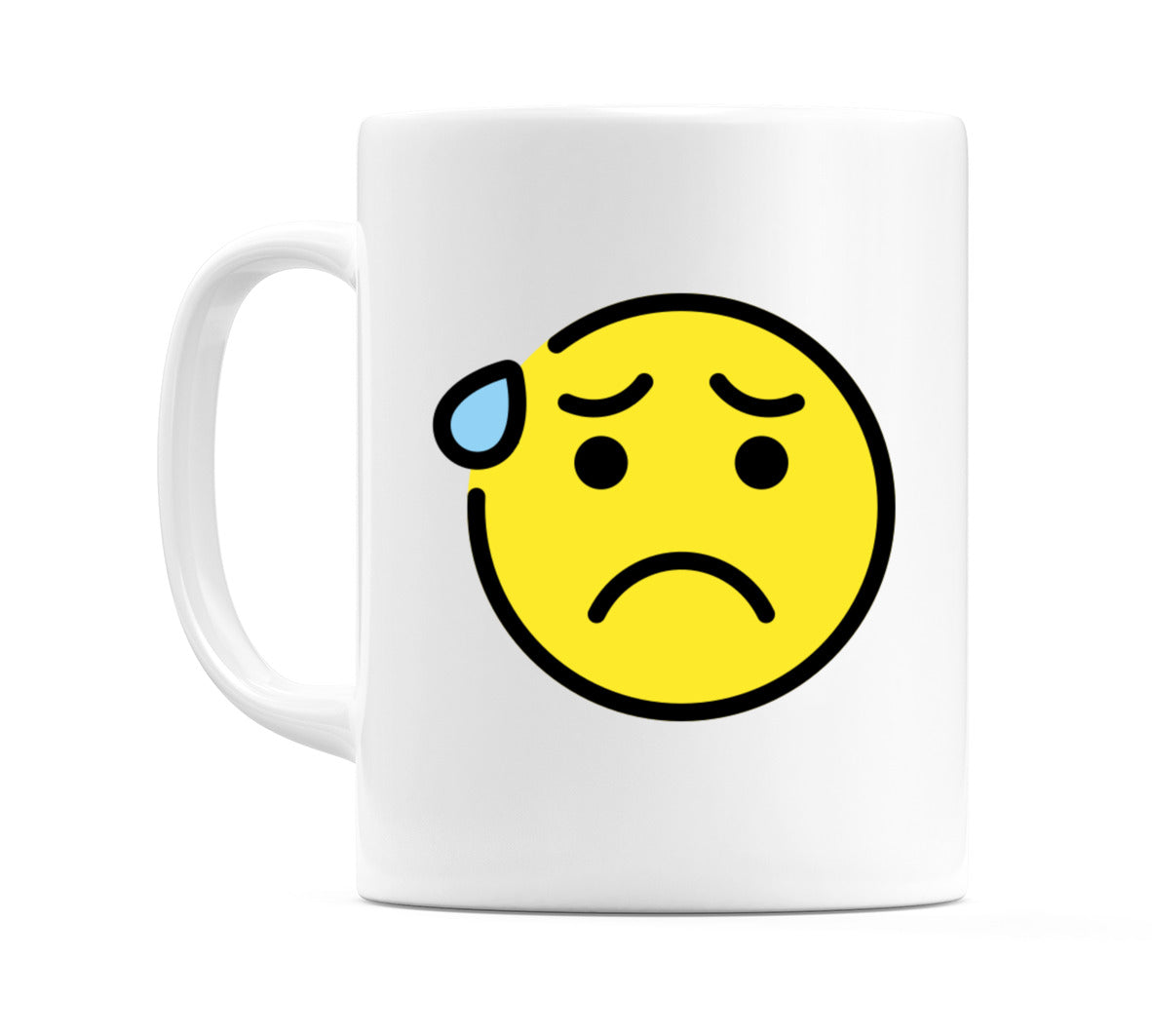 Anxious Face With Sweat Emoji Mug