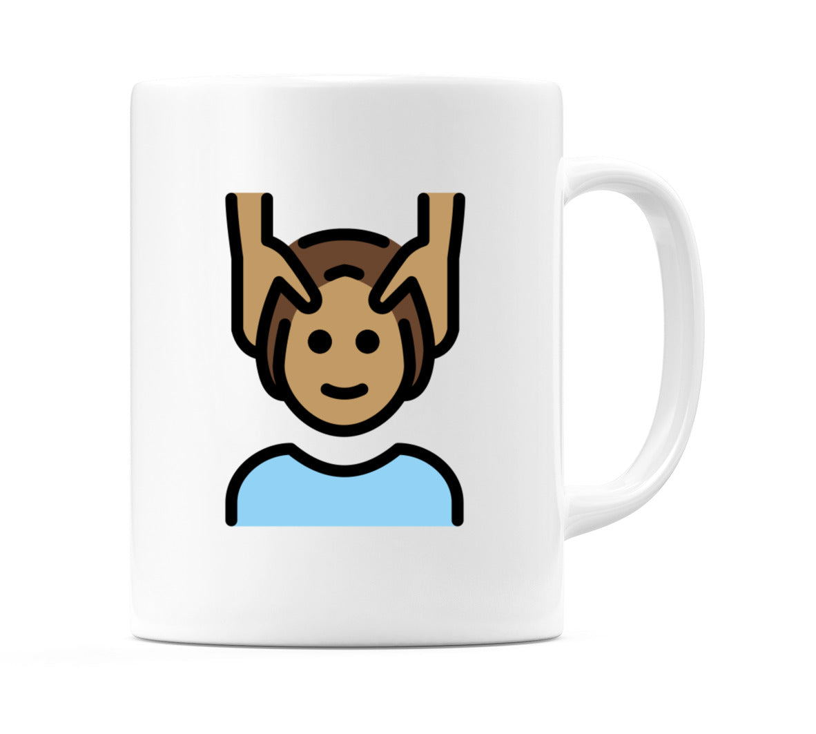 Person Getting Massage: Medium Skin Tone Emoji Mug