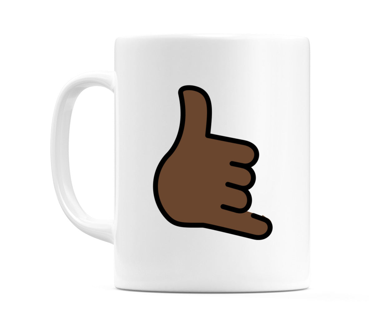 Call Me Hand: Dark Skin Tone Emoji Mug