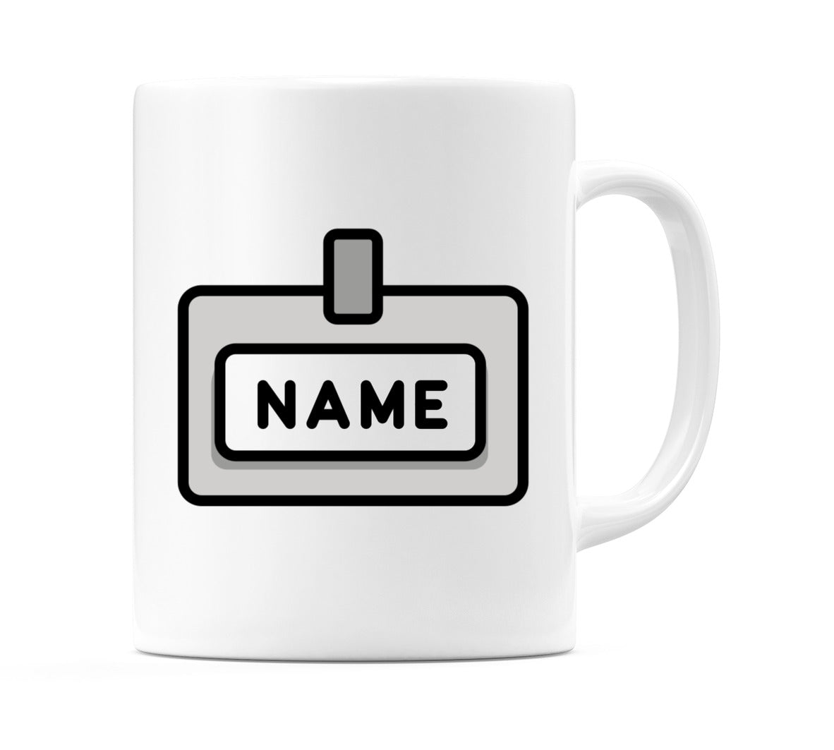 European Name Badge Emoji Mug