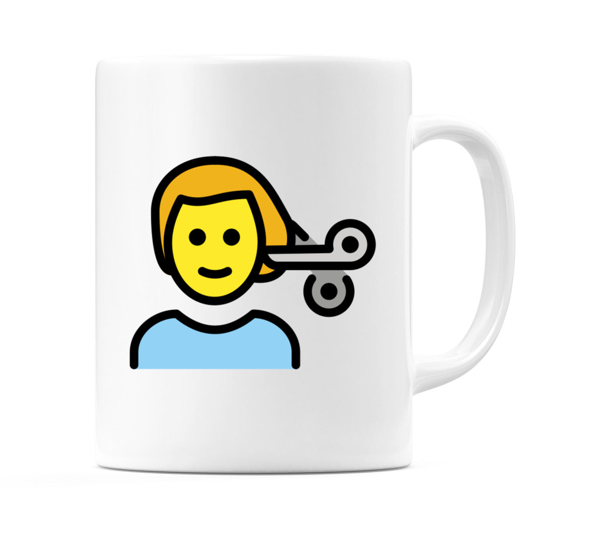 Male Getting Haircut Emoji Mug