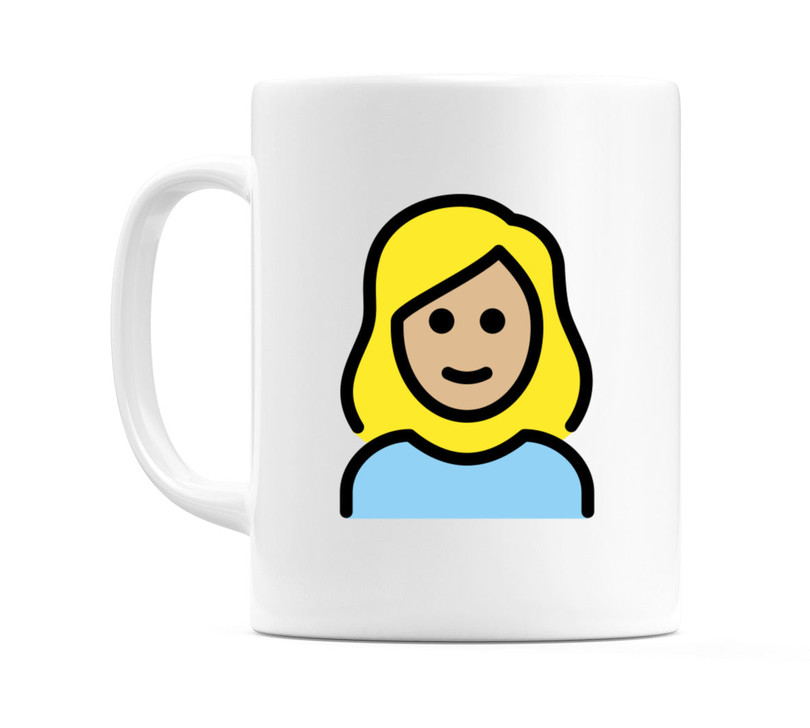 Female: Medium-Light Skin Tone Emoji Mug