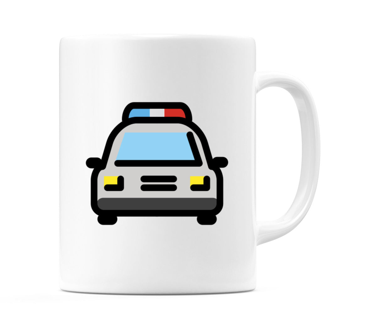 Oncoming Police Car Emoji Mug