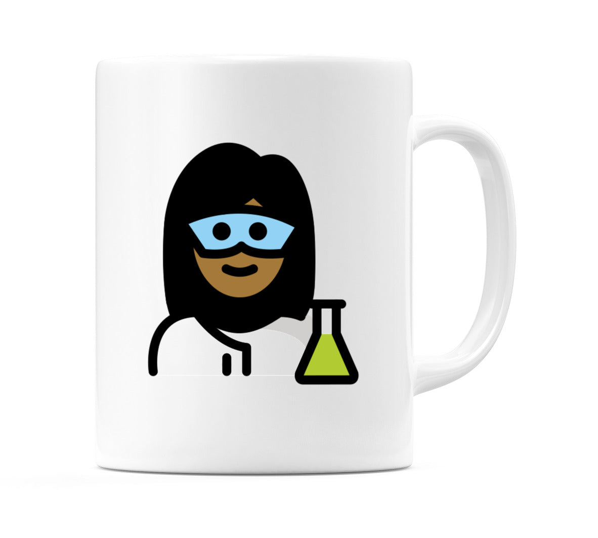 Female Scientist: Medium-Dark Skin Tone Emoji Mug