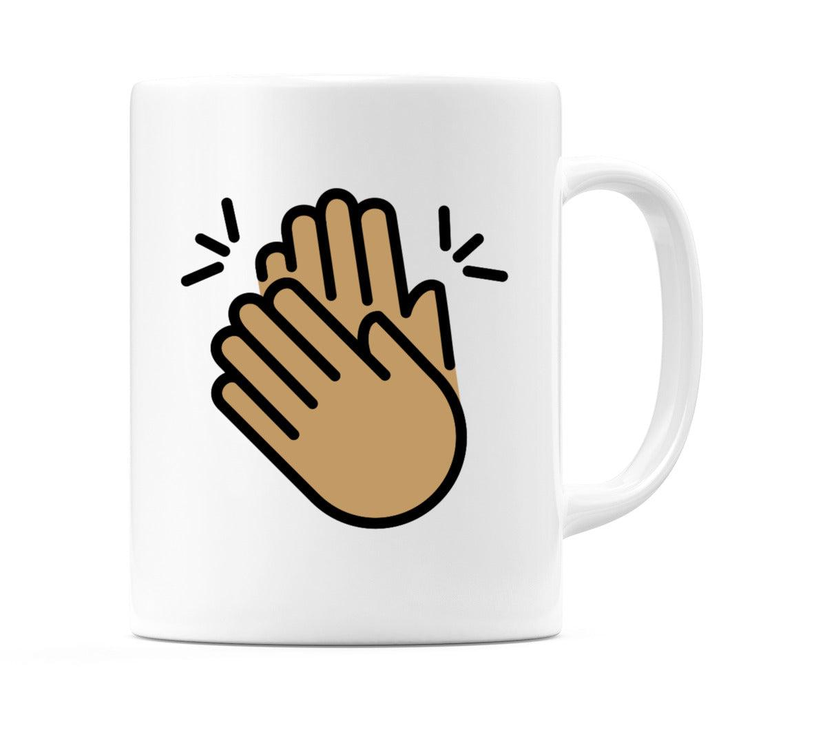 Clapping Hands: Medium Skin Tone Emoji Mug
