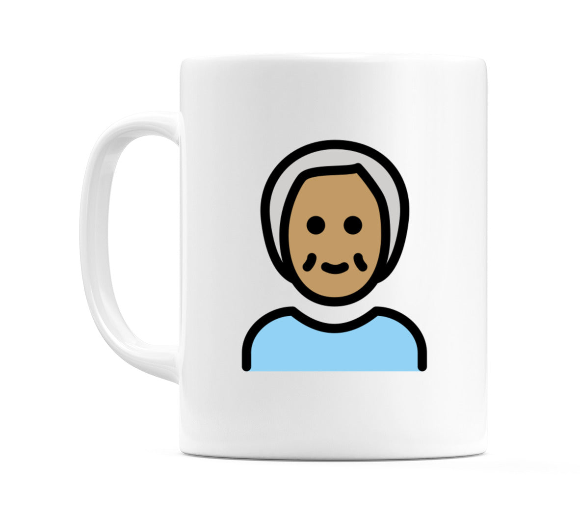 Older Person: Medium Skin Tone Emoji Mug