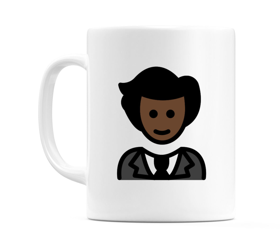 Male In Tuxedo: Dark Skin Tone Emoji Mug