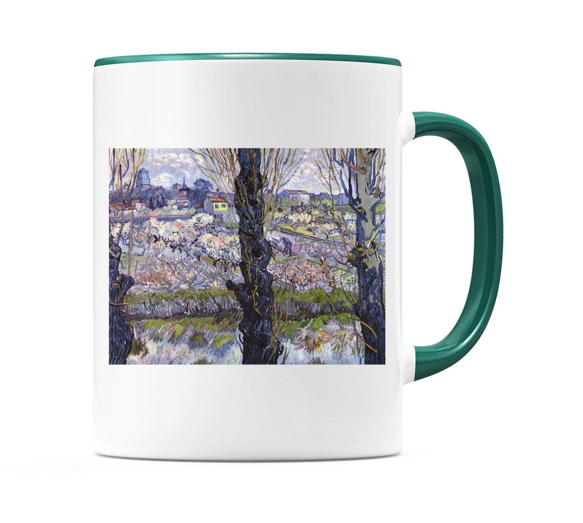 View of Arles, Flowering Orchards (1889) Mug
