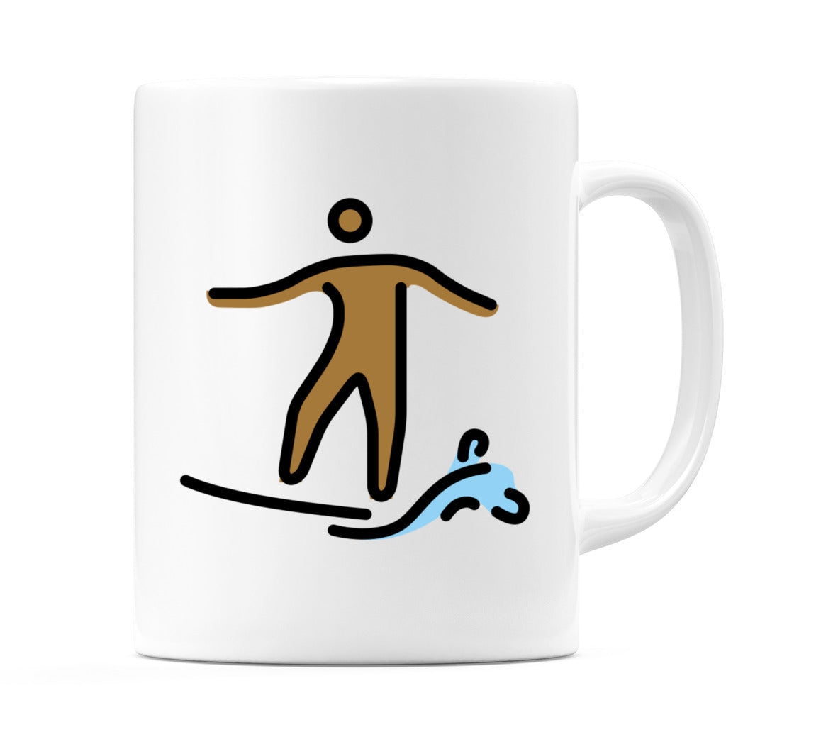 Person Surfing: Medium-Dark Skin Tone Emoji Mug