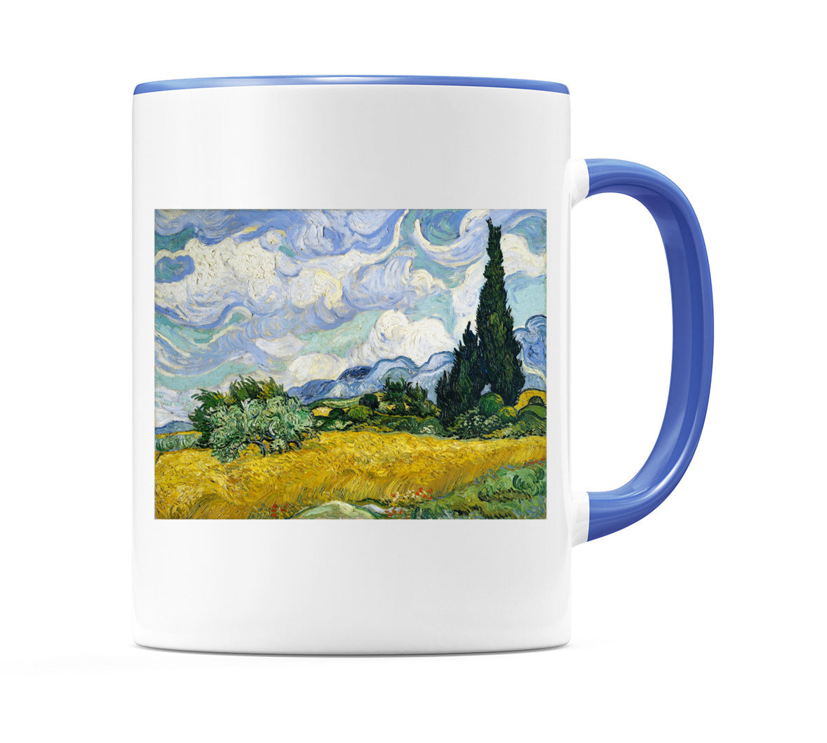 Wheat Field with Cypresses (1889) Mug