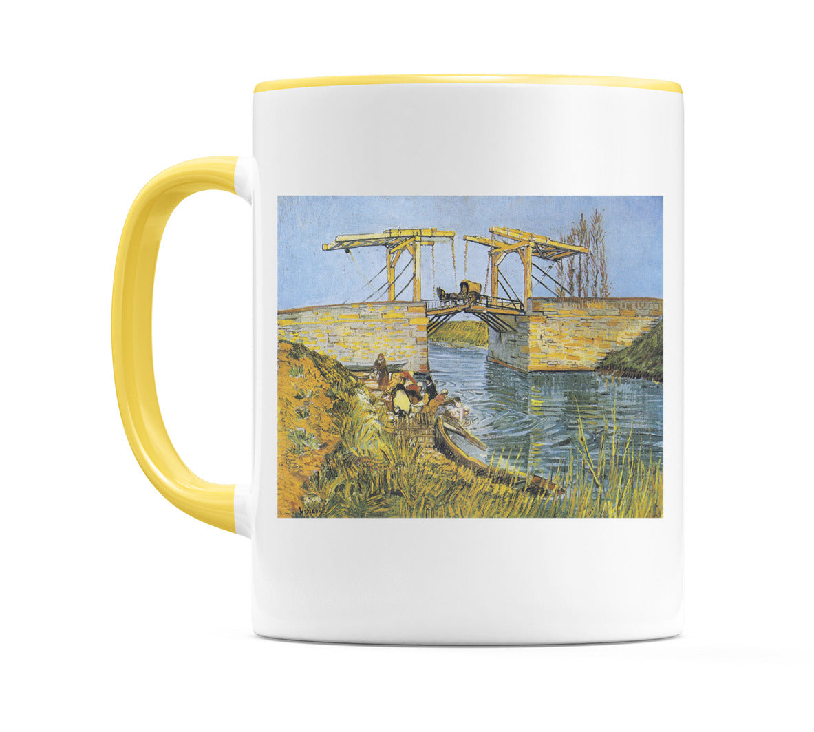 The Langlois Bridge at Arles with Women Washing (1888) Mug