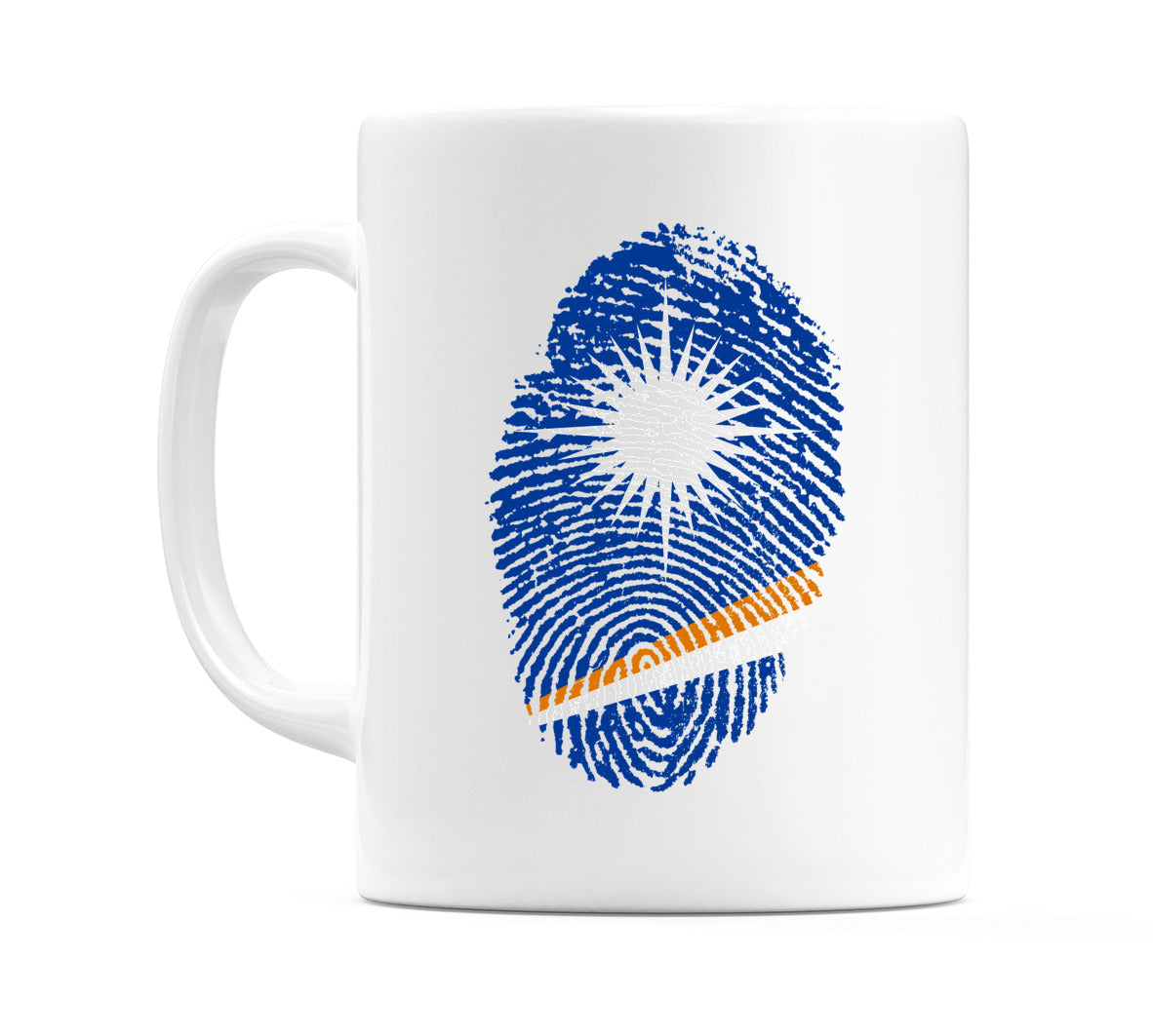 Marshall Islands Finger Print Flag Mug