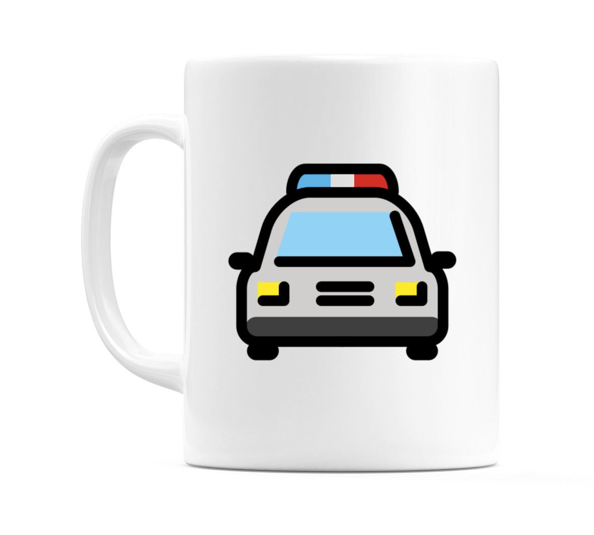 Oncoming Police Car Emoji Mug