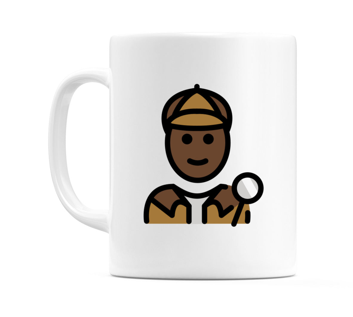 Detective: Dark Skin Tone Emoji Mug
