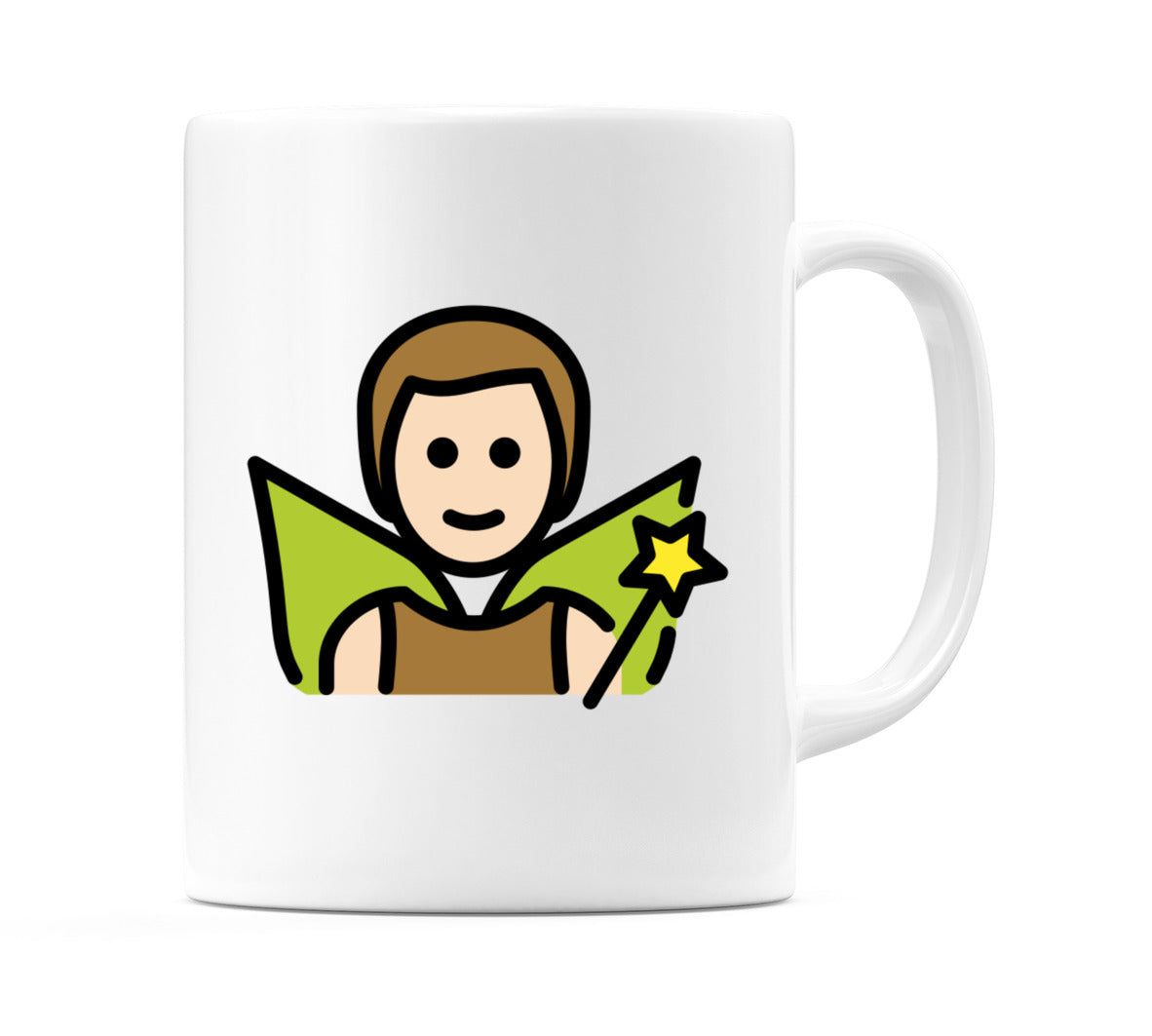 Male Fairy: Light Skin Tone Emoji Mug
