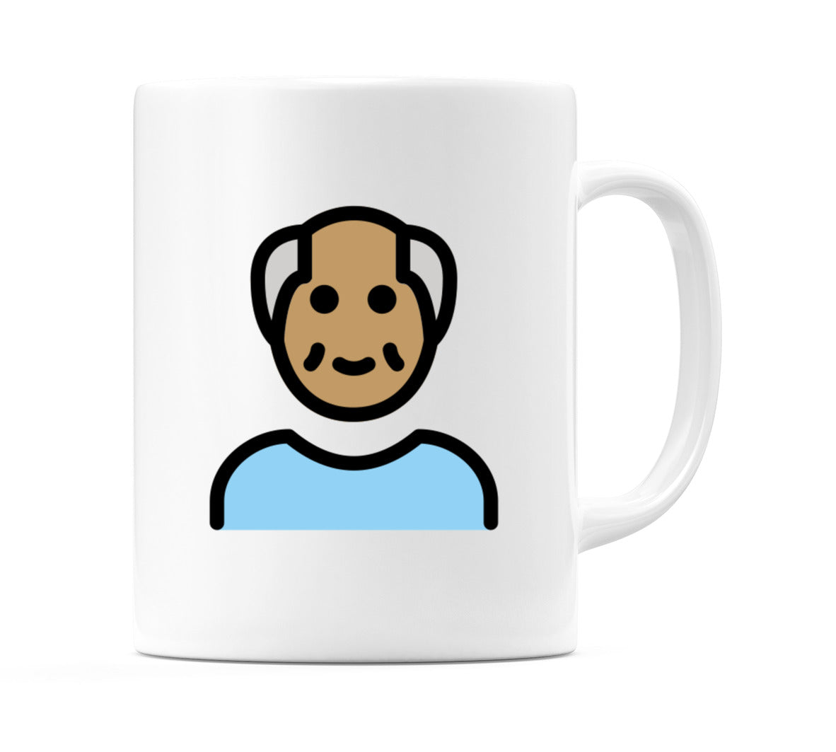 Old Male: Medium Skin Tone Emoji Mug