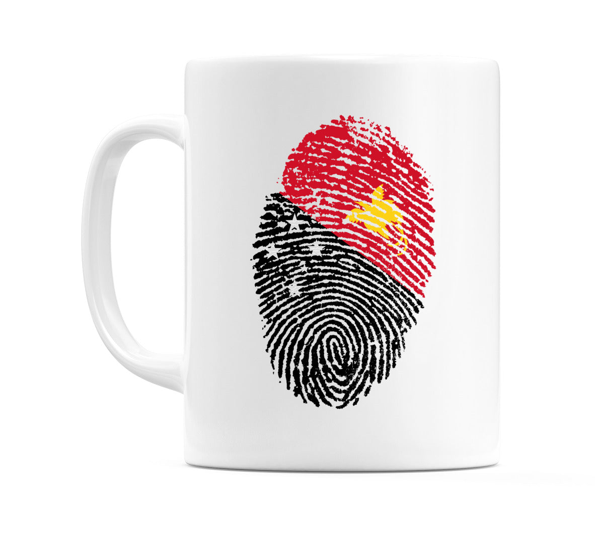 Papua New Guinea Finger Print Flag Mug