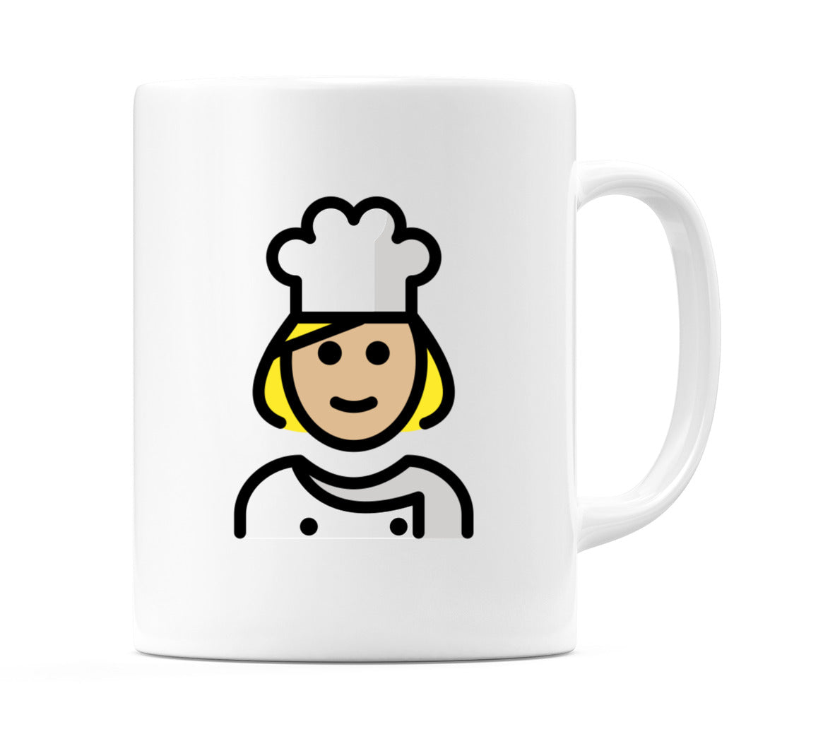 Female Cook: Medium-Light Skin Tone Emoji Mug