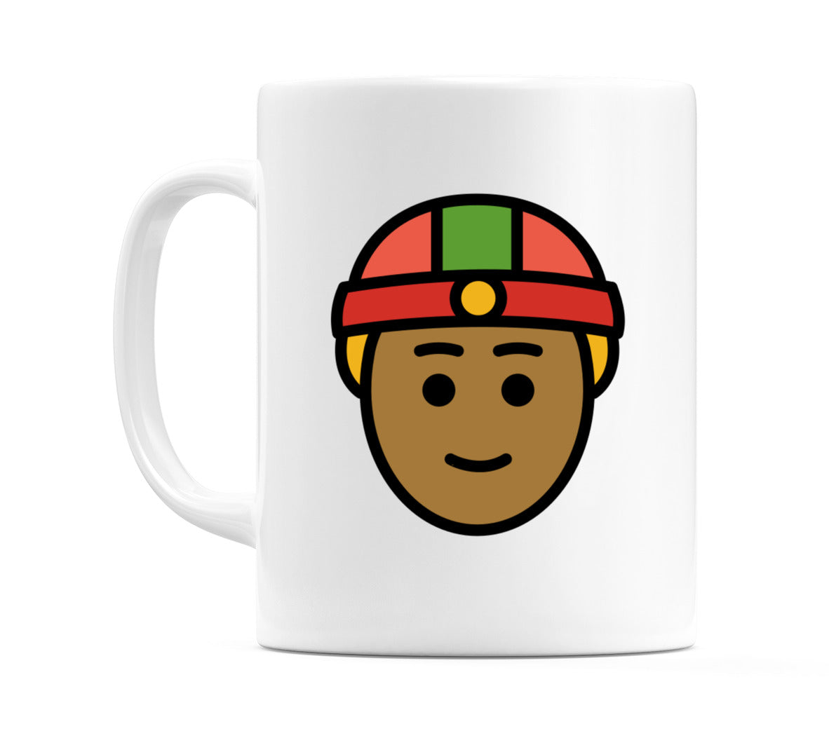Male With Skullcap: Medium-Dark Skin Tone Emoji Mug