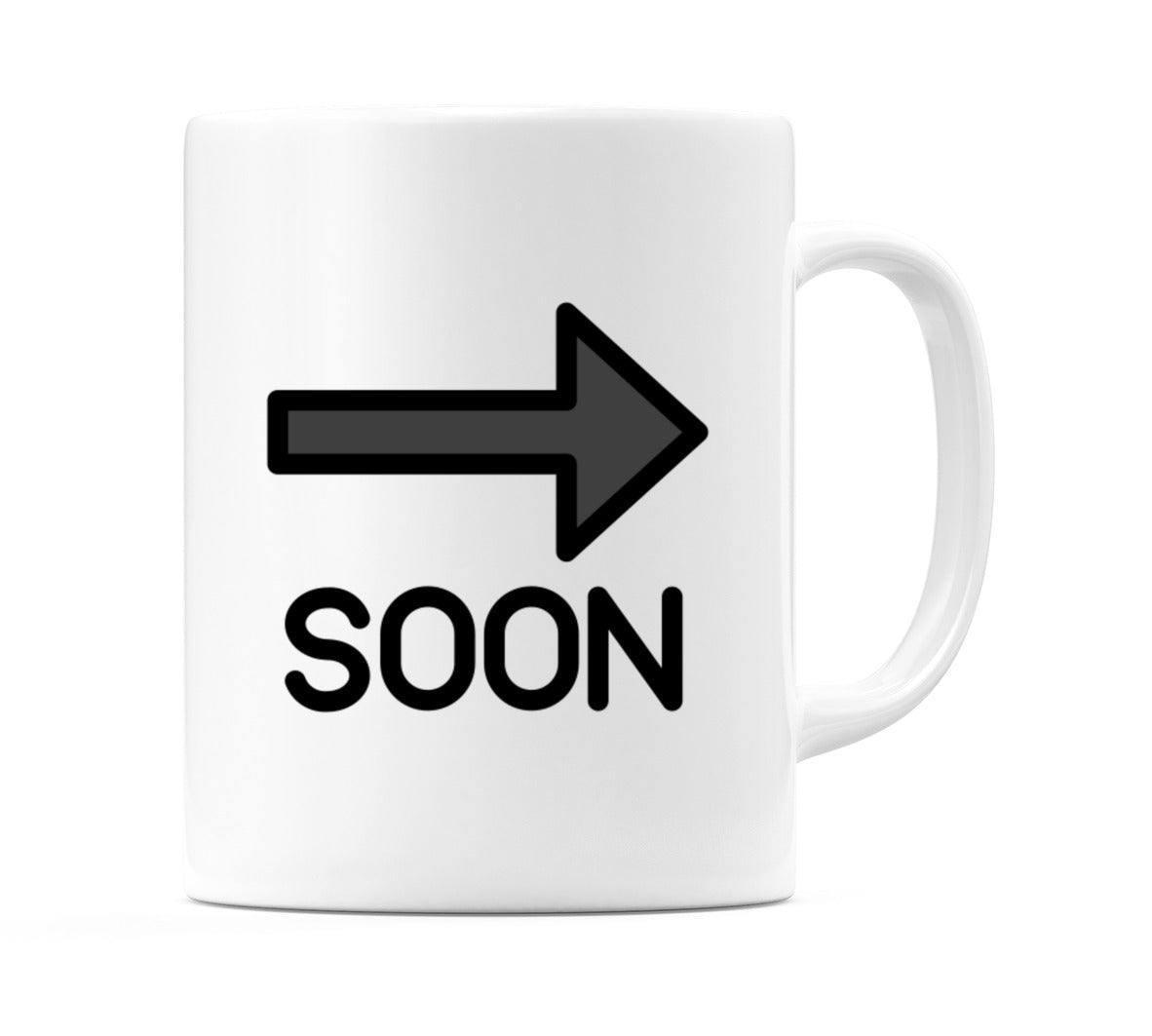 Soon Arrow Emoji Mug