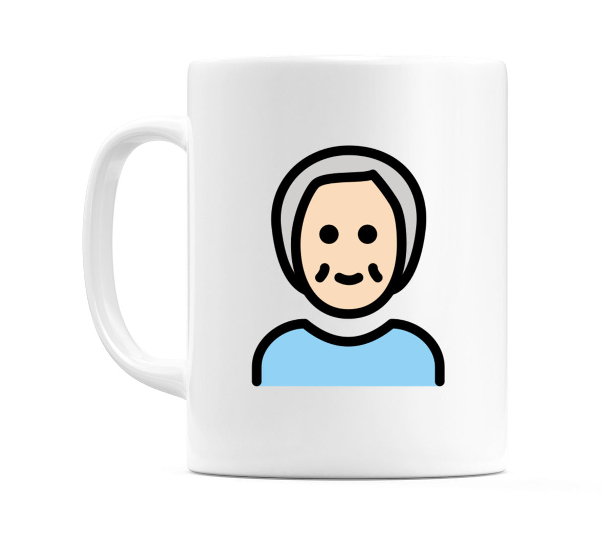 Older Person: Light Skin Tone Emoji Mug