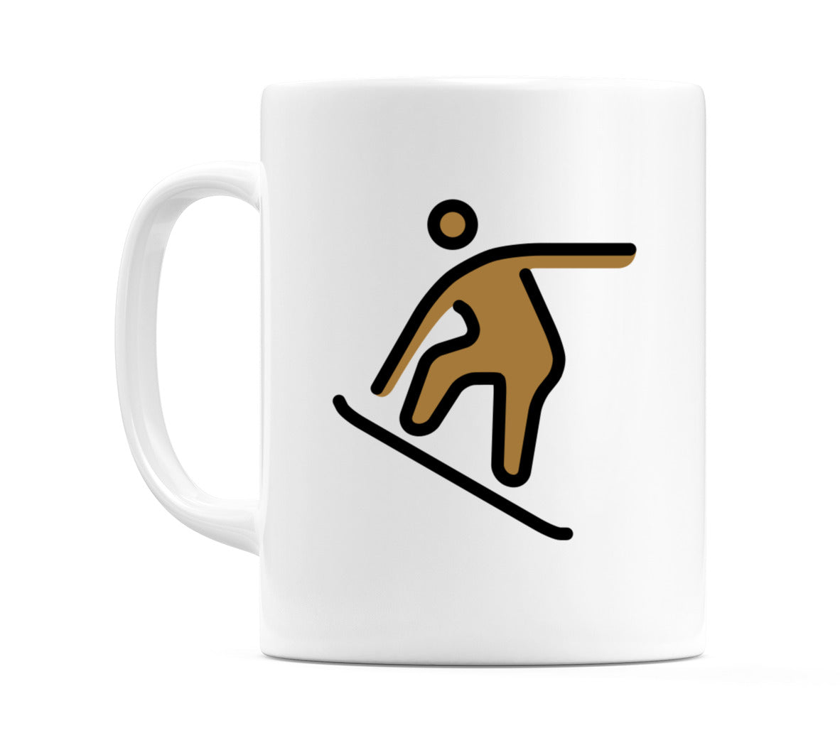 Snowboarder: Medium-Dark Skin Tone Emoji Mug