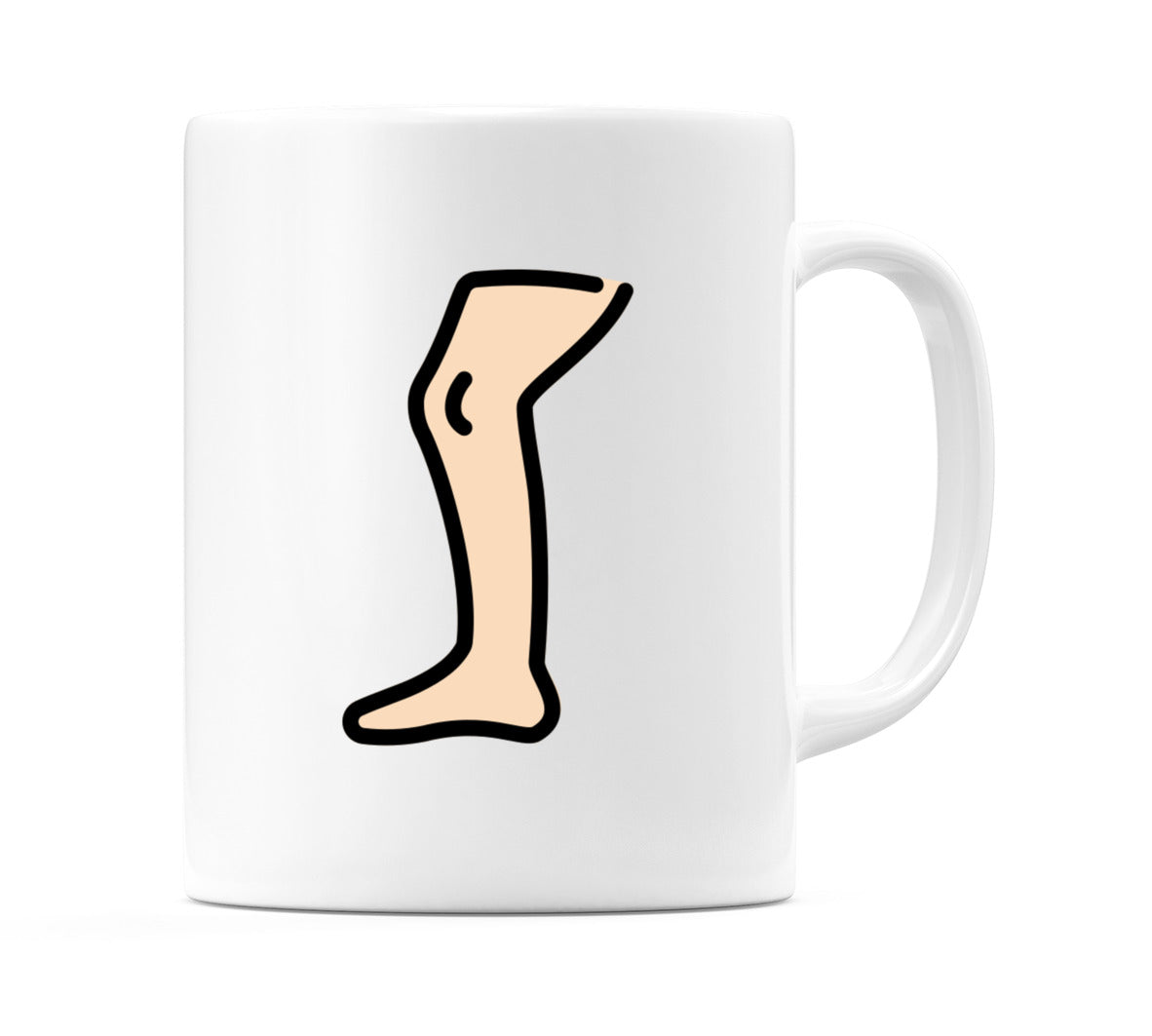 Leg: Light Skin Tone Emoji Mug
