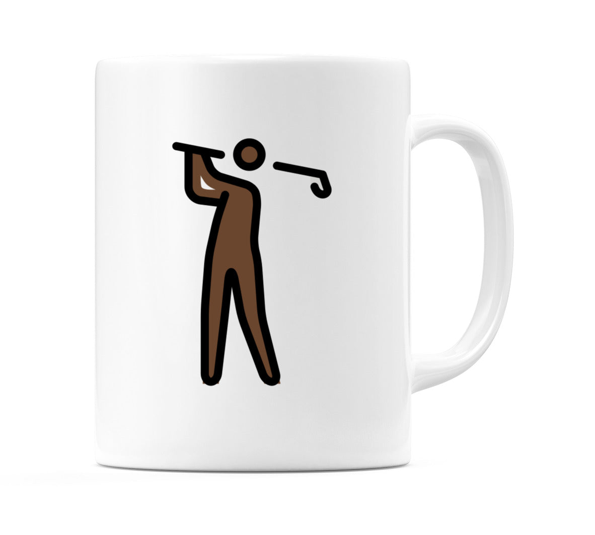 Person Golfing: Dark Skin Tone Emoji Mug