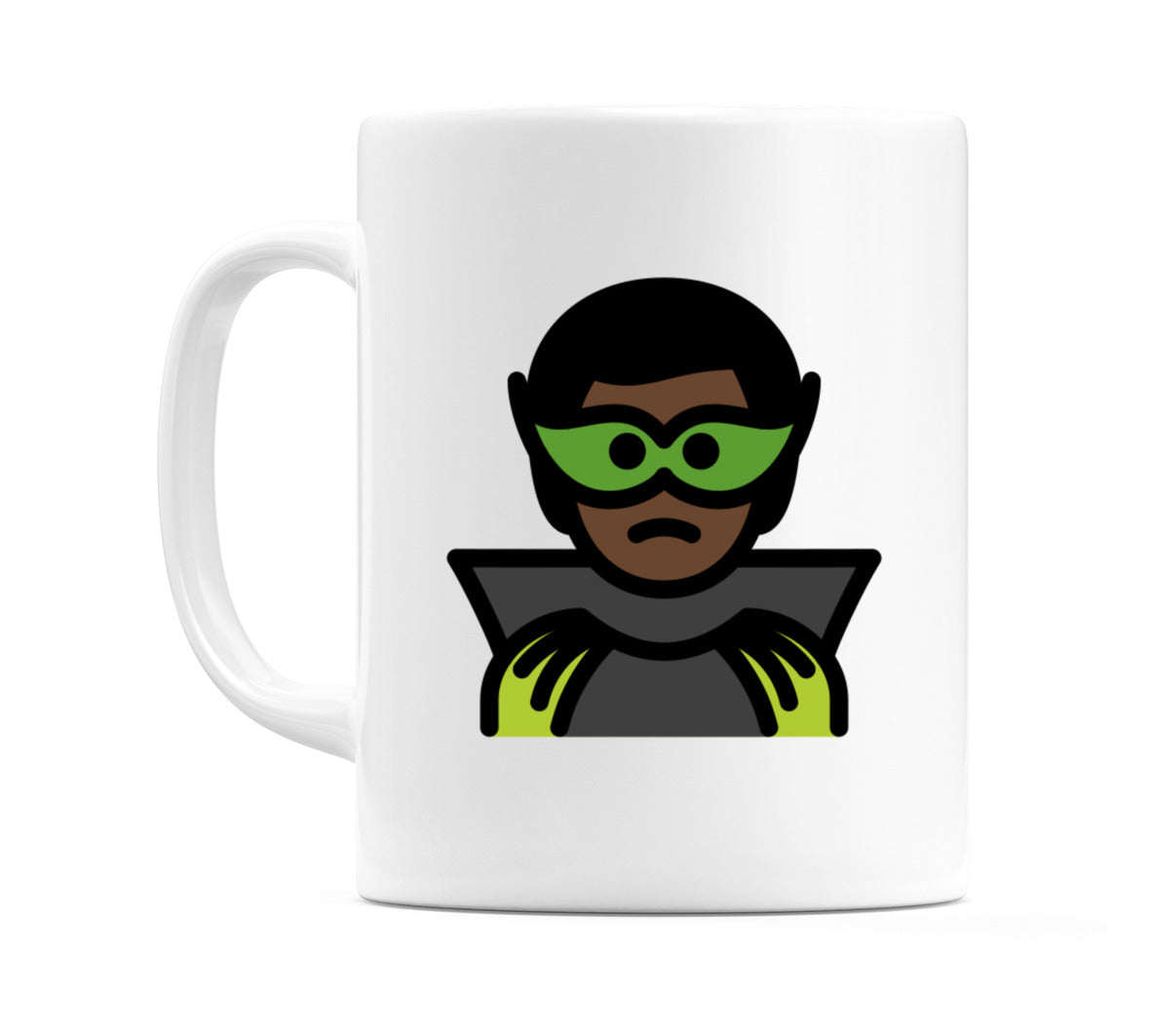 Male Supervillain: Dark Skin Tone Emoji Mug
