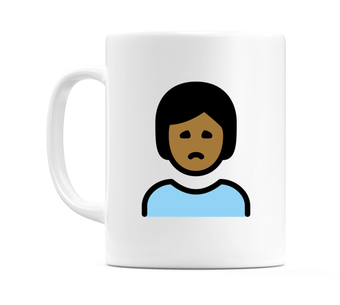 Person Frowning: Medium-Dark Skin Tone Emoji Mug