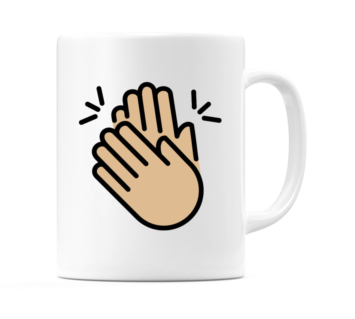 Clapping Hands: Medium-Light Skin Tone Emoji Mug