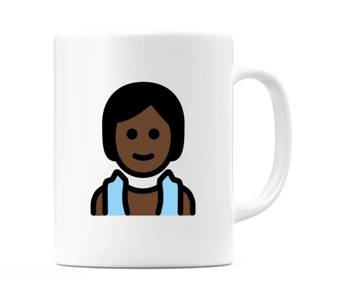 Person In Steamy Room: Dark Skin Tone Emoji Mug