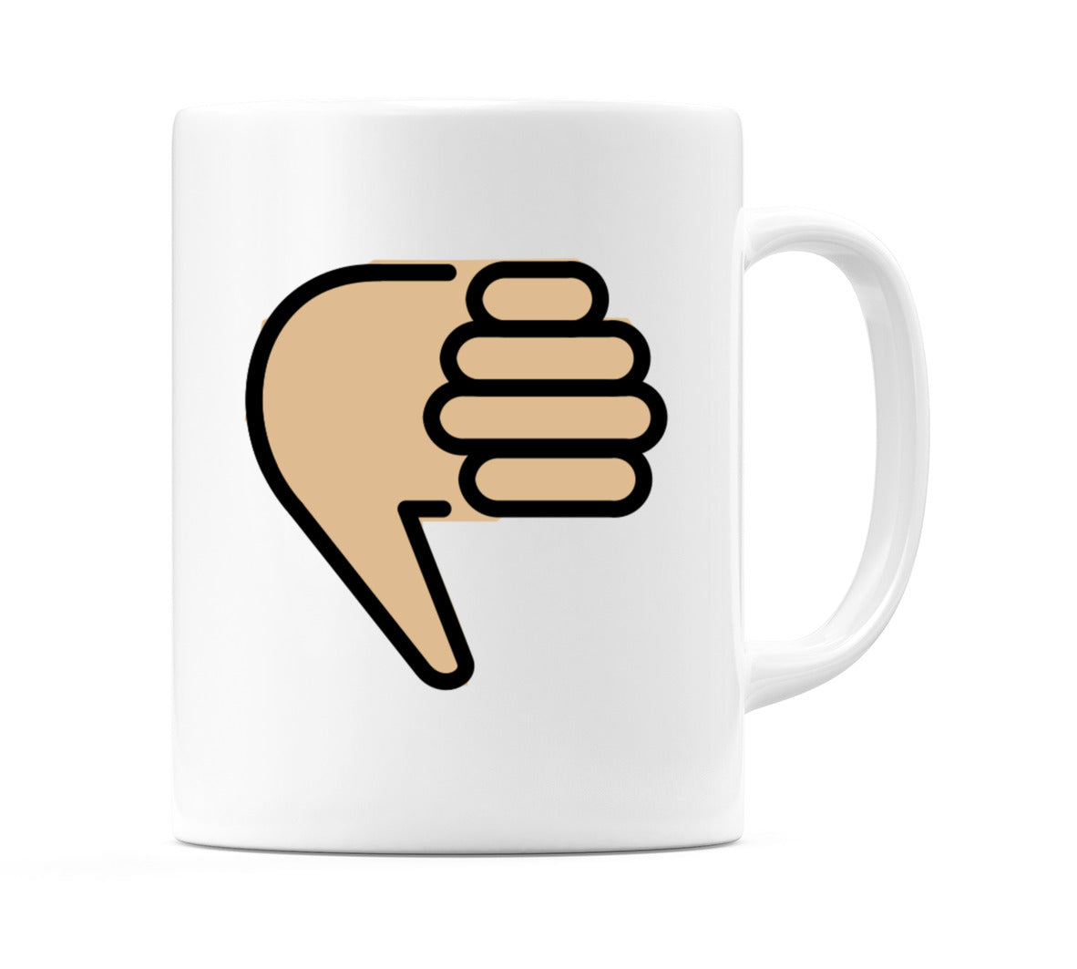 Thumbs Down: Medium-Light Skin Tone Emoji Mug