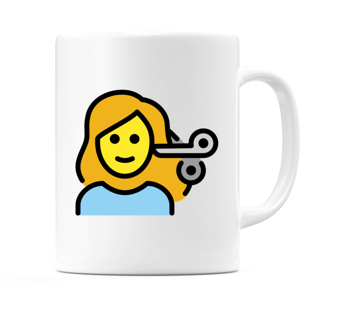 Female Getting Haircut Emoji Mug