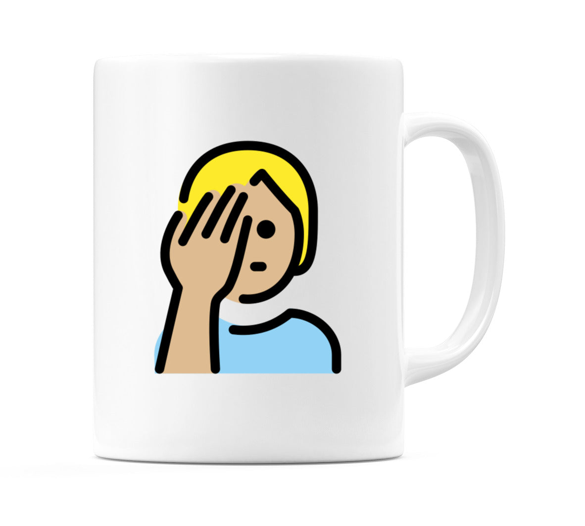 Person Facepalming: Medium-Light Skin Tone Emoji Mug