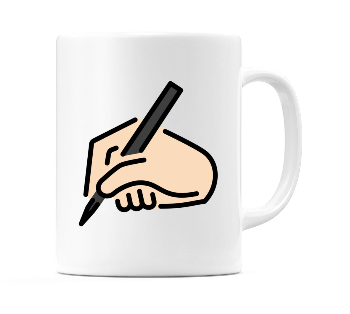 Writing Hand: Light Skin Tone Emoji Mug