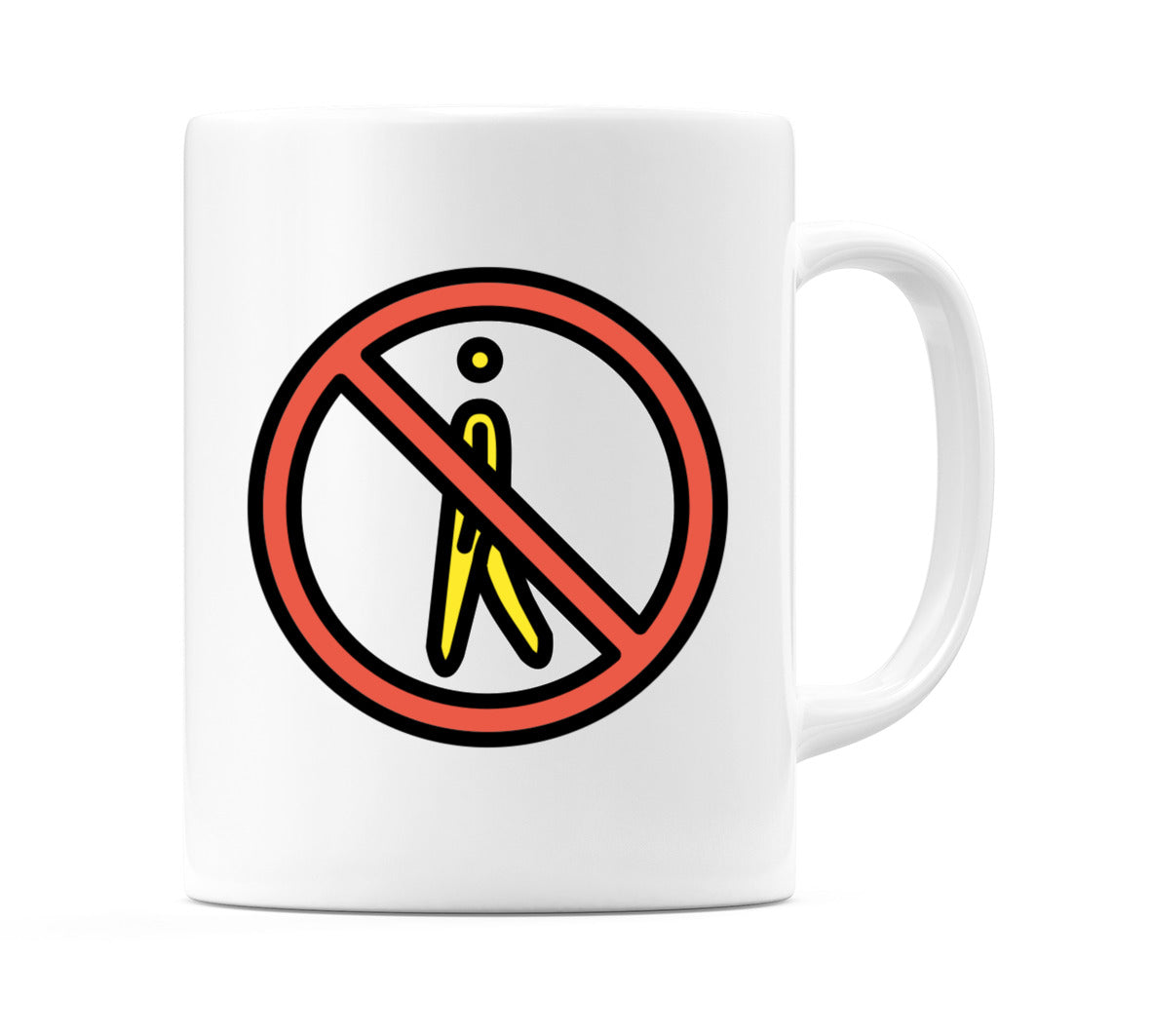No Pedestrians Emoji Mug