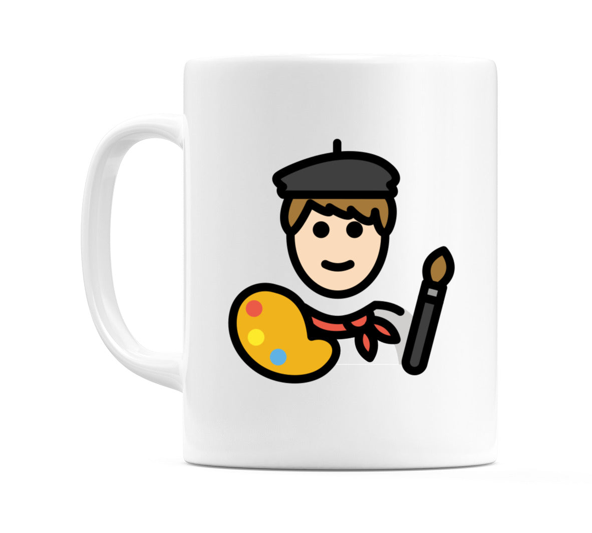 Male Artist: Light Skin Tone Emoji Mug
