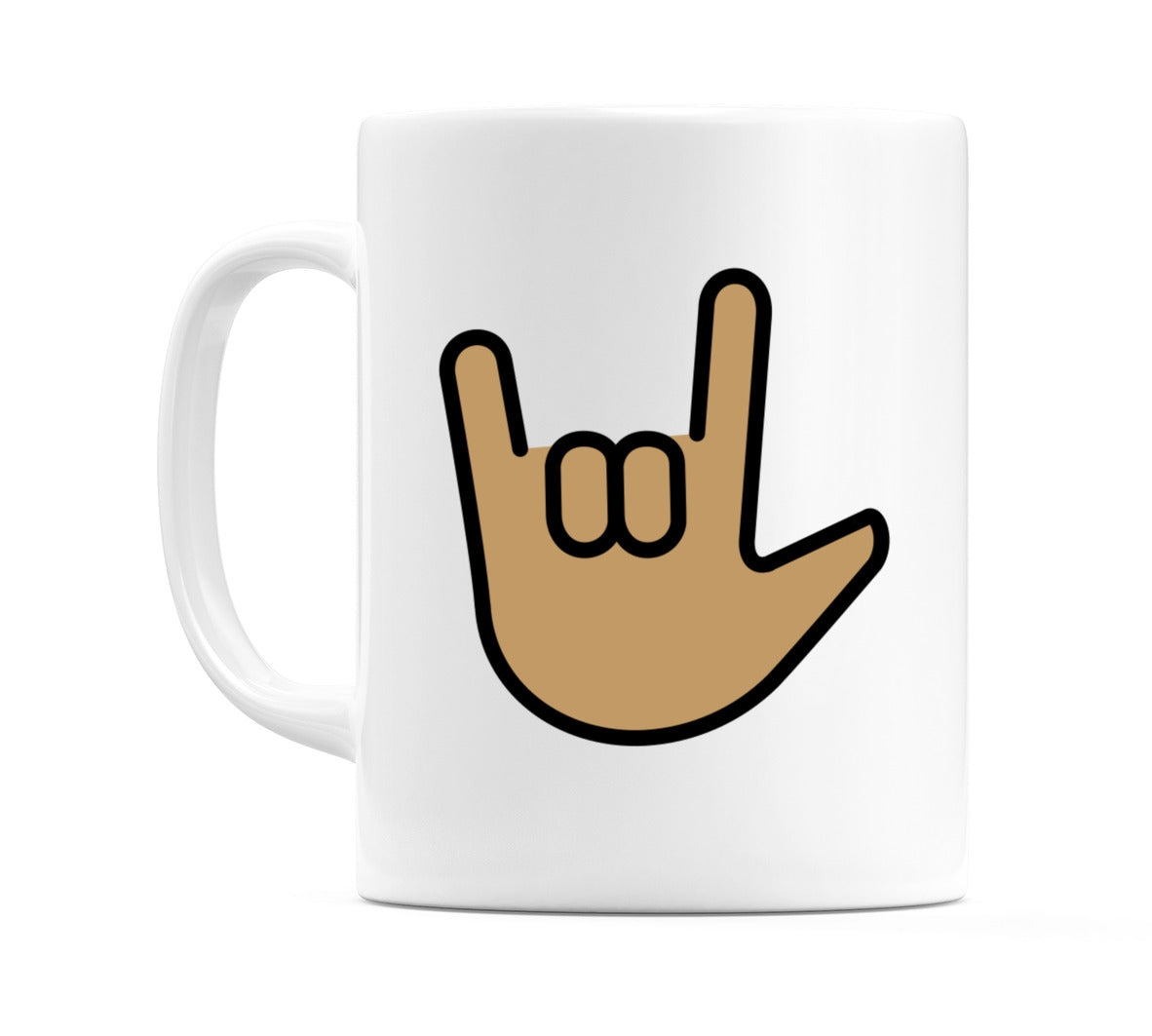 Love-You Gesture: Medium Skin Tone Emoji Mug