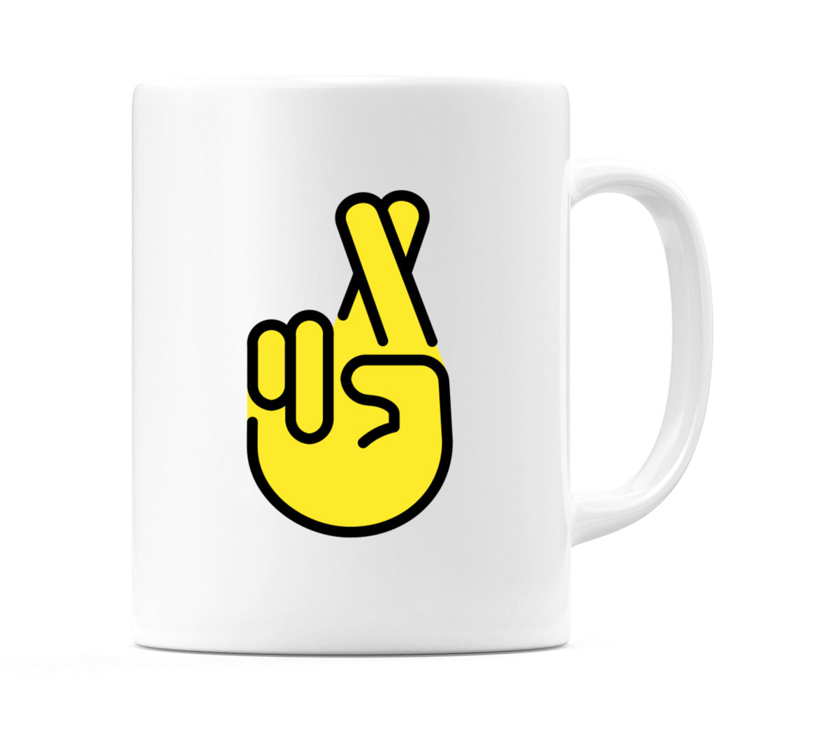 Crossed Fingers Emoji Mug