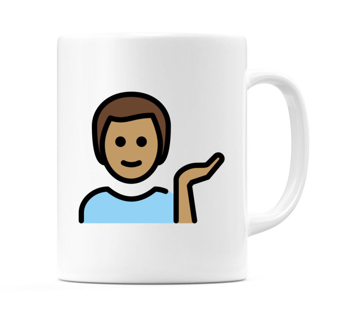Male Tipping Hand: Medium Skin Tone Emoji Mug