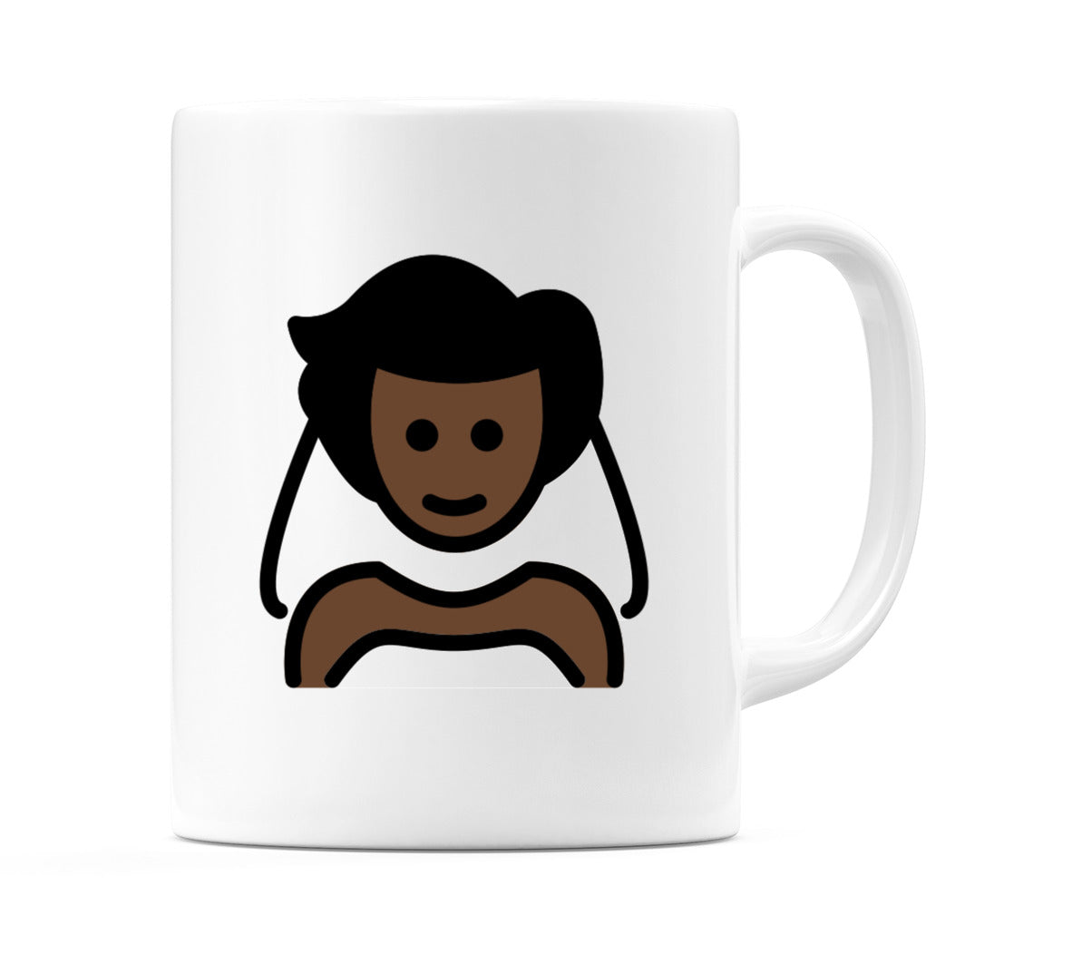 Bride With Veil: Dark Skin Tone Emoji Mug
