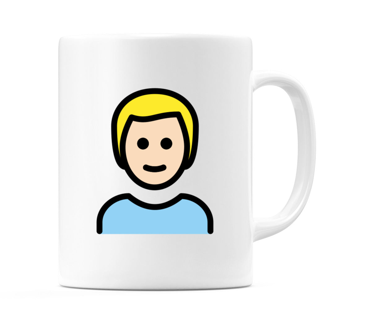 Male: Light Skin Tone, Blond Hair Emoji Mug