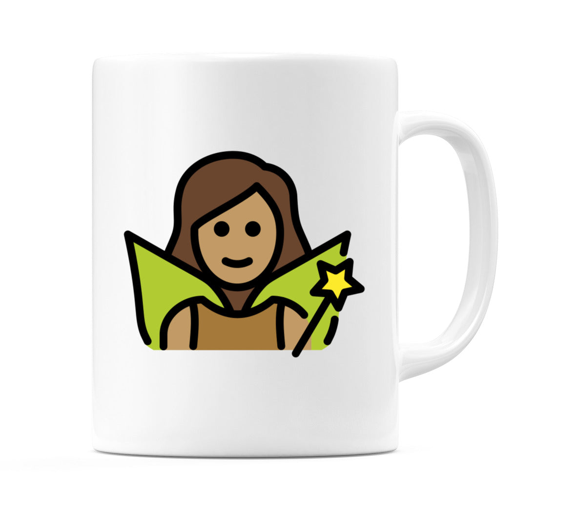 Female Fairy: Medium Skin Tone Emoji Mug